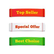 Tags labels or commercial banners on white