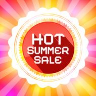 Hot Summer Sale Retro Vector Illustration