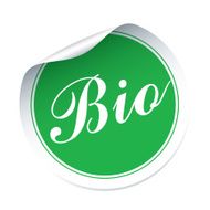 Green bio vector sticker