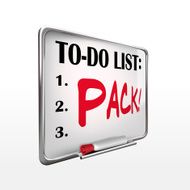 the word pack on to-do list whiteboard N2