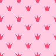 Princess Crown Seamless Pattern Background Vector Illustration N7
