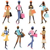 Various woman silhouettes N2
