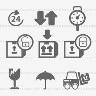 Shipping Logistics icon set vector