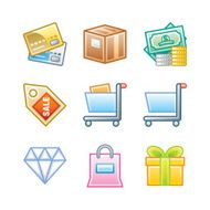 &quot;Roundi&quot; Icon Set - Shopping