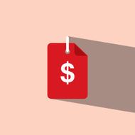 tag sell label flat icon vector illustration eps10