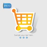 Shopping cart sign vector N2