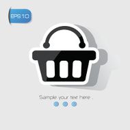 Shopping basket sign vector N2