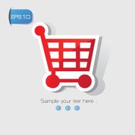 Shopping cart sign vector N3