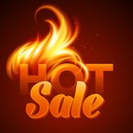 Fire realistic background Vector illustration