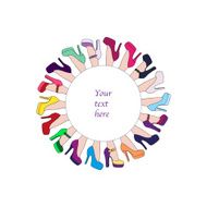Colorful shoes design frame