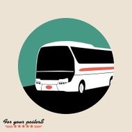 Bus icon vector illustration Flat design style