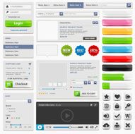 Web design elements set online shop