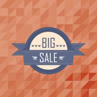 Big sales badge on mosaic pattern background N2