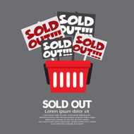 Sold Out Shopping Concept Vector Illustration