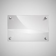 blank glass framework with metal rivets N4