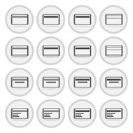 Vector of flat icon credit card set