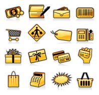 Shopping Icons - Orange