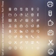 vector set of icons for web and user interface design