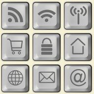 Computer Key Icon Design Set