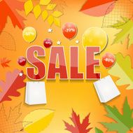 Autumn Sale Concept Vector Illustration N5