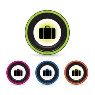 bag button icon set