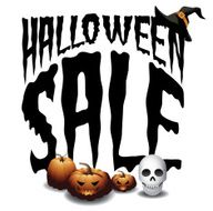 Halloween Sale scary typography