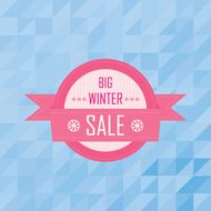 Big sales badge on mosaic pattern background N3