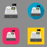 Flat Cash Register icons