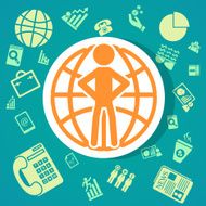 Office finance icons Illustration eps10