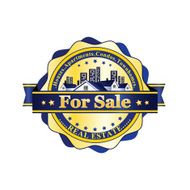 Real Estate - For Sale- rubber grunge stamp