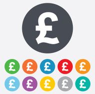 Pound sign icon GBP currency symbol N7