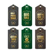 Set of tag sale vector