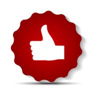 Red Label Sign Template Vector Illustration N2