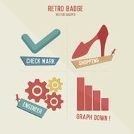 Shopping business icons vector