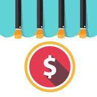 Money Concept Design and Business background Vector dollar eur N4