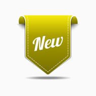 New Yellow Label Icon Vector Design N2
