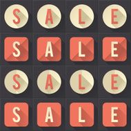 Sale flat icons collection