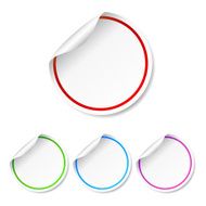Round blank label stickers set