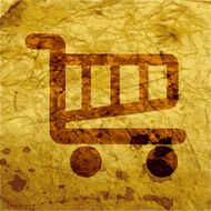Shopping basket Flat modern web button and space for your N10