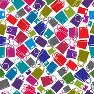 Shopping bags seamless background