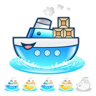 Ship of Island delivery Illustration