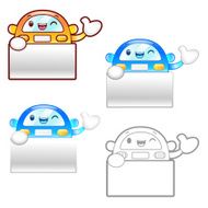 Various styles of Taxi Mascot Sets