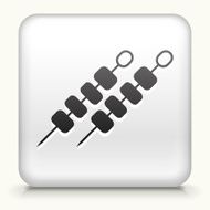 Square Button with Shish Kebabs interface icon