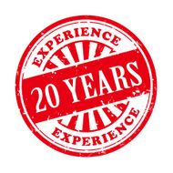 20 years experience grunge rubber stamp