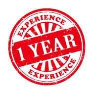 1 year experience grunge rubber stamp N2