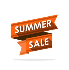 Summer sale Label ribbon design N2