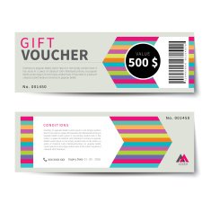 gift voucher discount template flat design N4