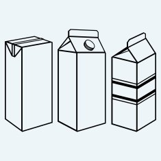 Set of boxes for milk and juice N2