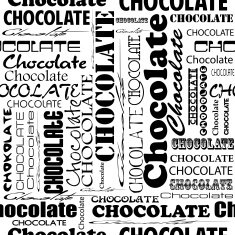 Seamless chocolate pattern with word of different N8