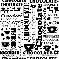 Seamless chocolate pattern with word of different N10